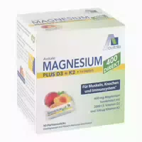 Magnesium 400 Plus D3 K2 Direkt Pfirsich Maracuja 50x2,5 G