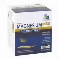 Avitale Magnesium Night Plus Melatonin 1mg Direktsticks Mit Cassisgeschmack