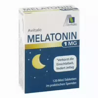 Avitale Melatonin 1 mg Mini Tabletten im Praktischen Spender