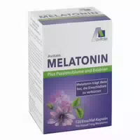 Avitale Melatonin 1 Mg Plus Passionsblume Und Baldrian Einschlaf Kapseln