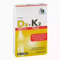 Avitale Vitamin D3 K2 Tabletten Für Knochen, Muskeln Und Immunsystem