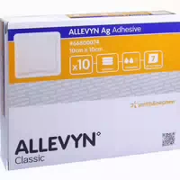 Allevyn Ag Adhesive 10x10 Cm Wundverband 10 St Verband