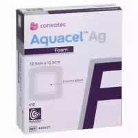 Aquacel Ag Foam Adhäsiv 12,5x12,5 Cm Ver 10 St
