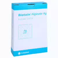 Biatain Alginate Ag Kompressen 5x5 cm Mi 10 st