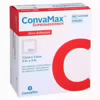Convamax Superabsorber Nicht Adhäsiv 7,5x7,5 Cm 10 St
