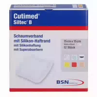 Cutimed Siltec B Schaumverb 15x15 Cm M Haftr 12 St