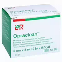 Opraclean Mullbinde Zur, zum Tampon m Jodoform 1cmx5m