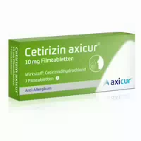 Cetirizin Axicur 10 mg Antiallergikum 7 st