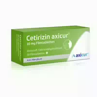 Cetirizin Axicur 10 mg Antiallergikum 20 st