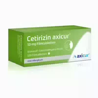 Cetirizin Axicur 10 mg Antiallergikum 20 st