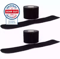 Axion Kinesiologie Tapes Precut Schwarz – 20x Á 25 X 5 cm Streifen Medizinprodukt