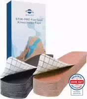 Axion Precut Kinesiologie Tape Schwarz Beige Kinesiotape Medizinprodukt