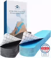 Axion Precut Kinesiologie Tape Schwarz Blau Medizinprodukt