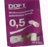 Interdentalbürste 0,5 M Wechselgriff Dof 12 St