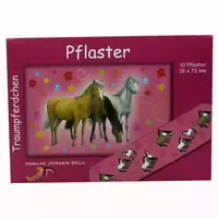 Kinderpflaster Traumpferdchen Rot Briefchen 10 St Pflaster