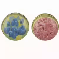 Pillendose Rund Blumen Motiv 1 st