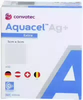 Aquacel Ag Extra 5x5 cm Kompressen 10 st Kompressen