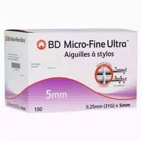 Bd Micro Fine Ultra Pen Nadeln 0,25x5 Mm 100 St Kanüle