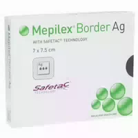 Mepilex Border Ag Schaumverb 7x7,5 Cm Steril 5 St Verband
