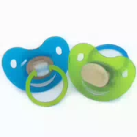 Baby Frank Beruhigungssauger In Kirschform Latex 6 18 Monate Blau Grün