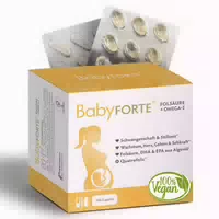 Babyforte Folsäure Omega 3 | Vegan | Schwangerschaftsvitamine & Stillzeit | Dha & Epa
