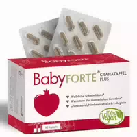Babyforte Granatapfel Plus für Schleimhäute | Vegan | Granatapfel Extrakt, Folsäure & l Arginin