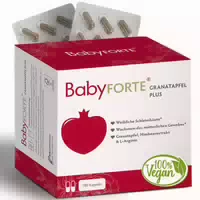 Babyforte Granatapfel Plus | Schleimhäute | Vegan | Granatapfel, Frauenmantel, Folsäure & l Arginin