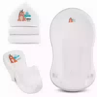 Babykajo 3 Set Baby Badewanne Baby Wanneneinsatz Kapuzenhandtuch