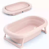 Faltbare Babybadewanne Klappbare Baby Wanne mit Integriertem Thermometer und Abfluss