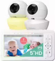 Babysense Babyphone Hd 5 Zoll mit 2 Kameras 1 st