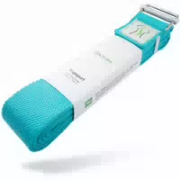 Backlaxx Yogagurt 250 cm aus 100% Baumwolle Asana Belt mit Metall Schiebeschnalle Yoga Gurt