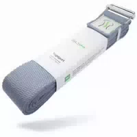 Backlaxx Yogagurt 250 cm aus 100% Baumwolle Asana Belt mit Metall Schiebeschnalle Yoga Gurt