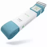 Backlaxx Yogagurt 250 cm aus 100% Baumwolle Asana Belt mit Metall Schiebeschnalle Yoga Gurt