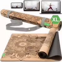 Backlaxx Yogamatte Kork mit Naturkautschuk 200x84x0,4cm
