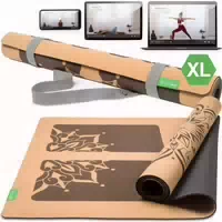 Backlaxx Yogamatte Kork mit Naturkautschuk 200x84x0,4cm