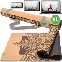 Backlaxx Yogamatte Kork mit Naturkautschuk 200x84x0,4cm
