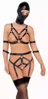 2 Teiliges Bondage Set mit Armfesseln Plus Kopfmaske