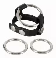 4 Teiliges Set „riemen Plus 3 Penisringe, Hodenriemen Verstellbar