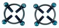 Nippelklemmen „nipple Jewellery Blue Moon“, 6 G Pro Stück, Jeweils 4 Justierschrauben