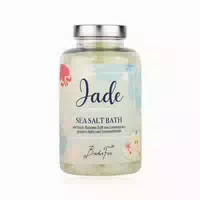 Badefee Badesalz Jade – Meersalzkristalle mit Grünem Apfel, Zitronengras & Sommerblüten