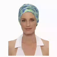 Badeturban Malu von Turbane Designs By Lofty in Blue Lemon