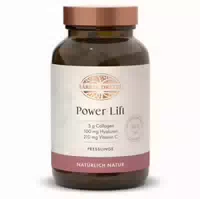 Power Lift Presslinge Versorgen den Organismus mit Marinem Collagen und Hyaluronsäure; zur Nutritiven Unterstützung der Hautfestigkeit