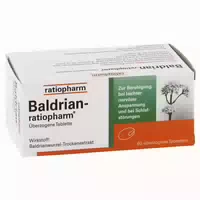 Baldrian Ratiopharm Überzogene Tablette mit Trockenextrakt aus der Baldrianwurzel zur Beruhigung bei Leichter Nervöser Anspannung und Schlafstörungen