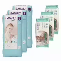 Bambo Nature Windel Größe 3 156 Stück Feuchttücher 150 Stück