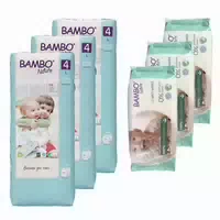 Bambo Nature Windel Größe 4 144 Stück Feuchttücher 150 Stück