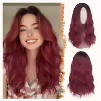 Barsdar Ombre Blond Gewellte Perücke 46cm Mittel Länge Locki 1 st