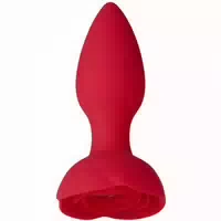 Baseks Baseks Rose Vibrierender Analplug 12,8 cm Rot