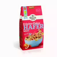 Bauck Mühle Hafer Müsli Früchte Flakes Glutenfrei Bio 425 G