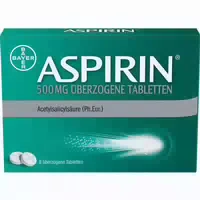 Aspirin 500mg 8 st Überzogene Tabletten