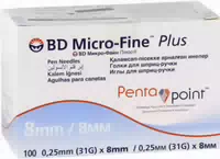 Bd Micro Fine 8 Nadeln 0,25 X 8 mm 110 Kanülen